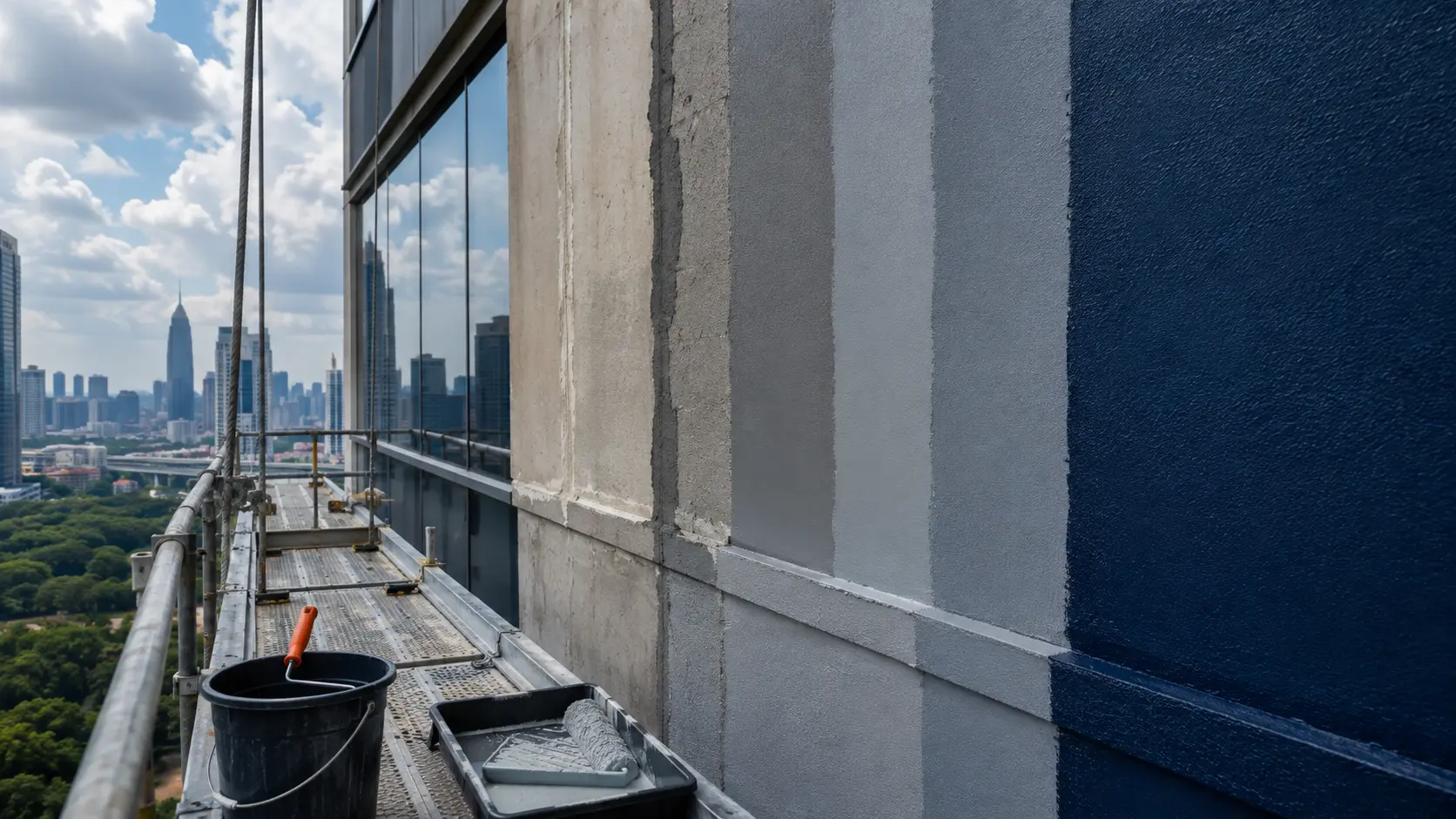 Roof waterproofing membrane works